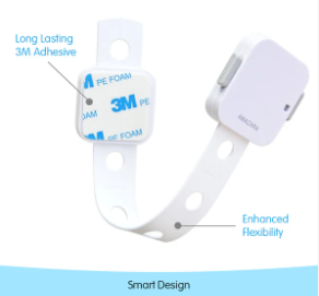 Child Safety Locks (Pack of 4) – Baby Proofing Cabinet, Drawer & Fridge Locks with 3M Adhesive – White