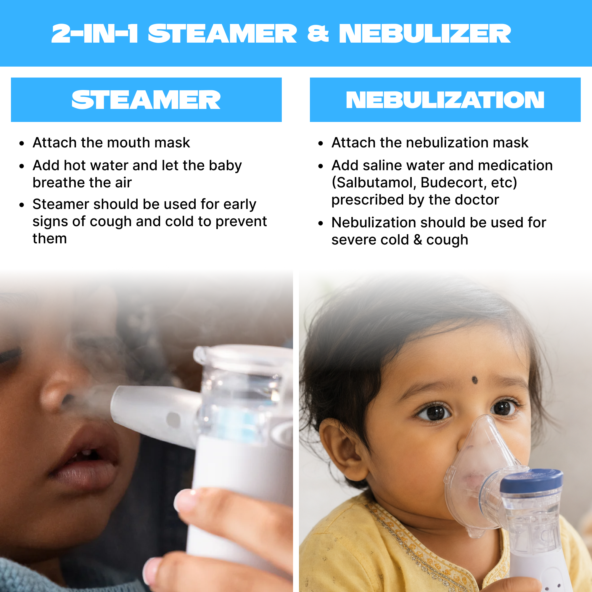2-IN-1 Steamer & Nebulizer